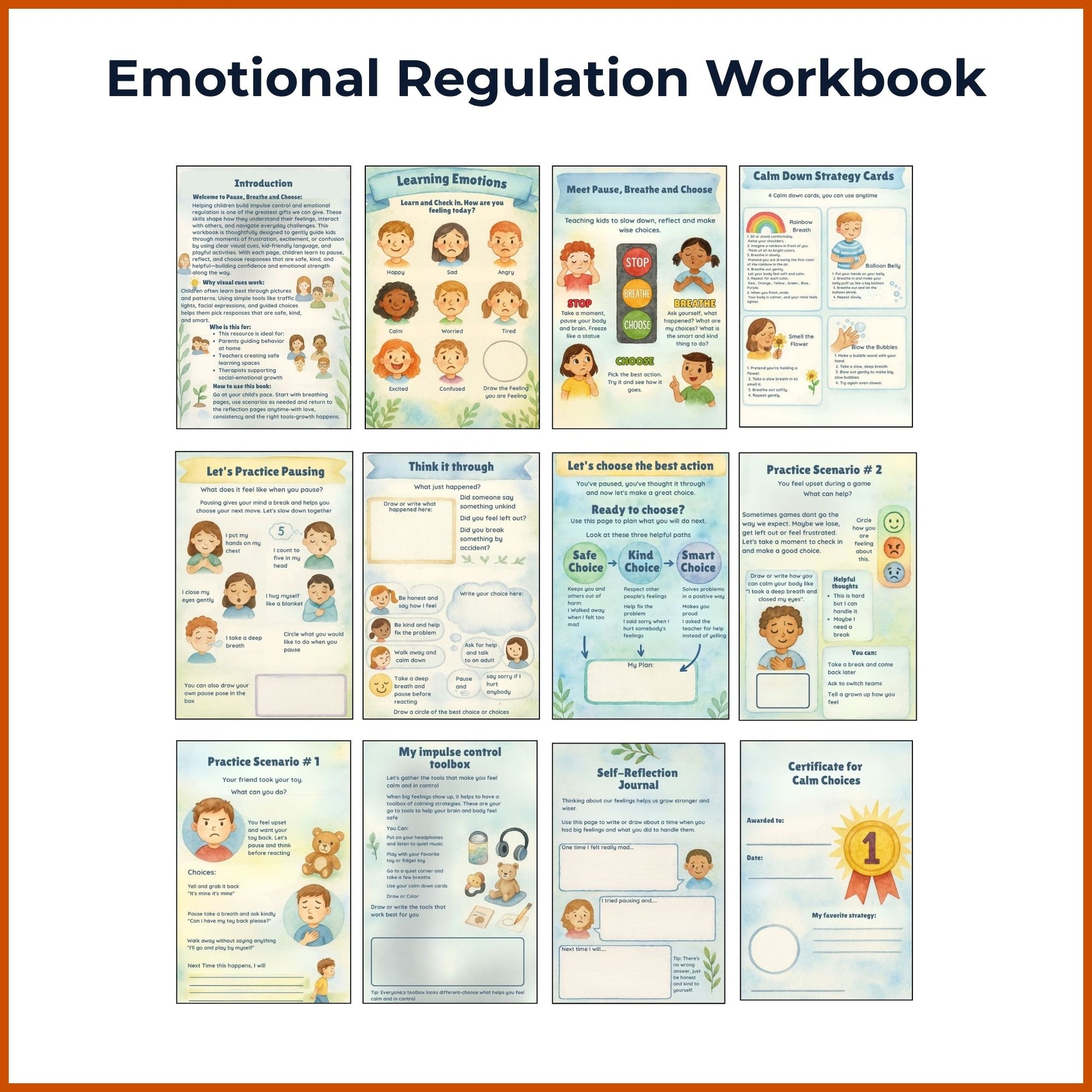 Behavior support printable toolkit for home and classroom