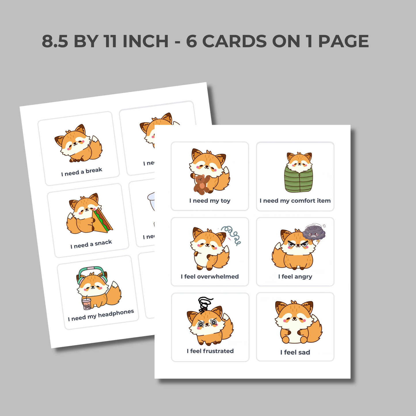Autism Behavior & Needs Cards | Printable Visual Communication Cards for Kids