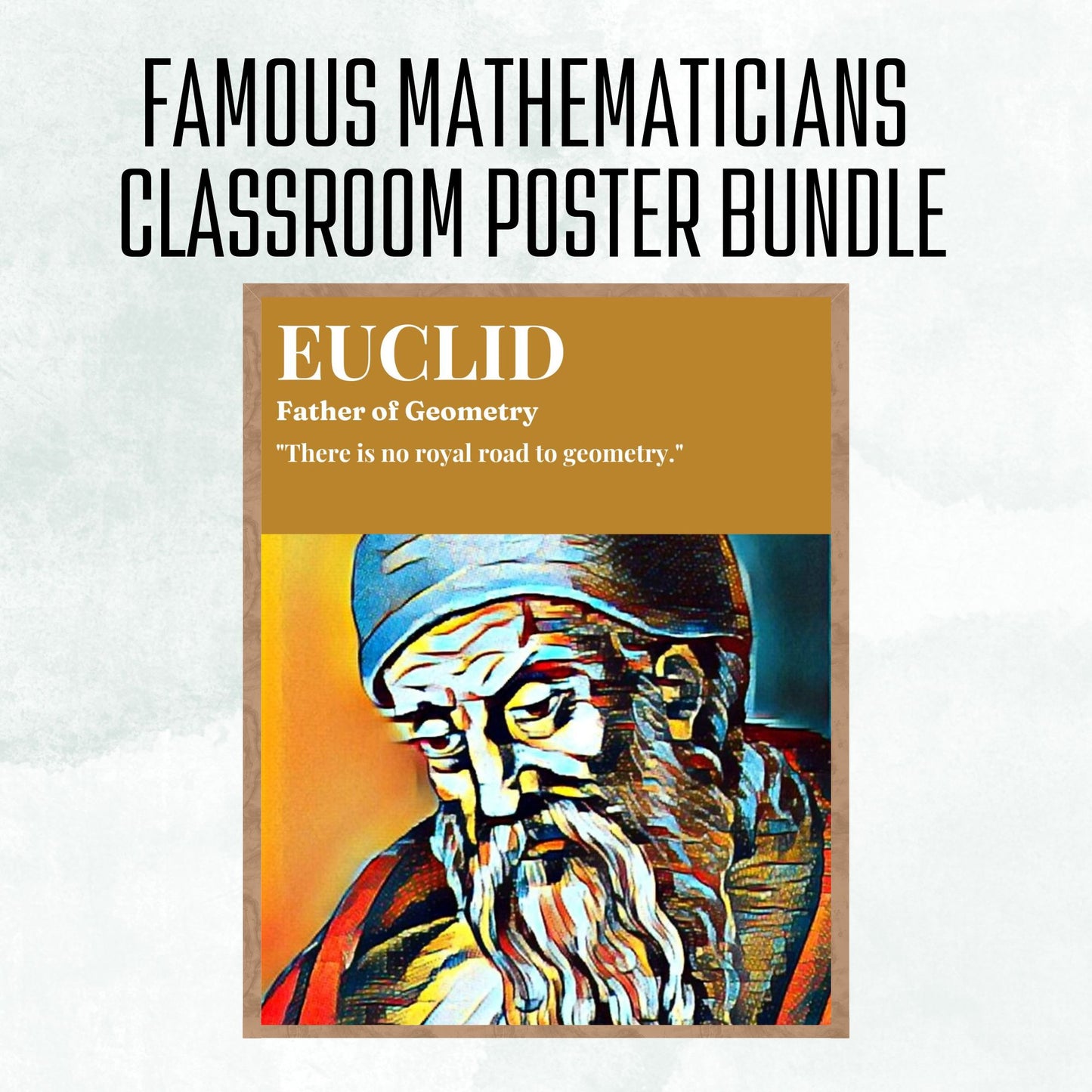 Famous Mathematicians Posters Set  of 15 Inspiring Classroom Decor Math Bulletin Board Mathematics Posters Mathematicians Quotes Bundle Geometry Physics Calculus Posters Maths Teacher Wall Art Newton Euclid