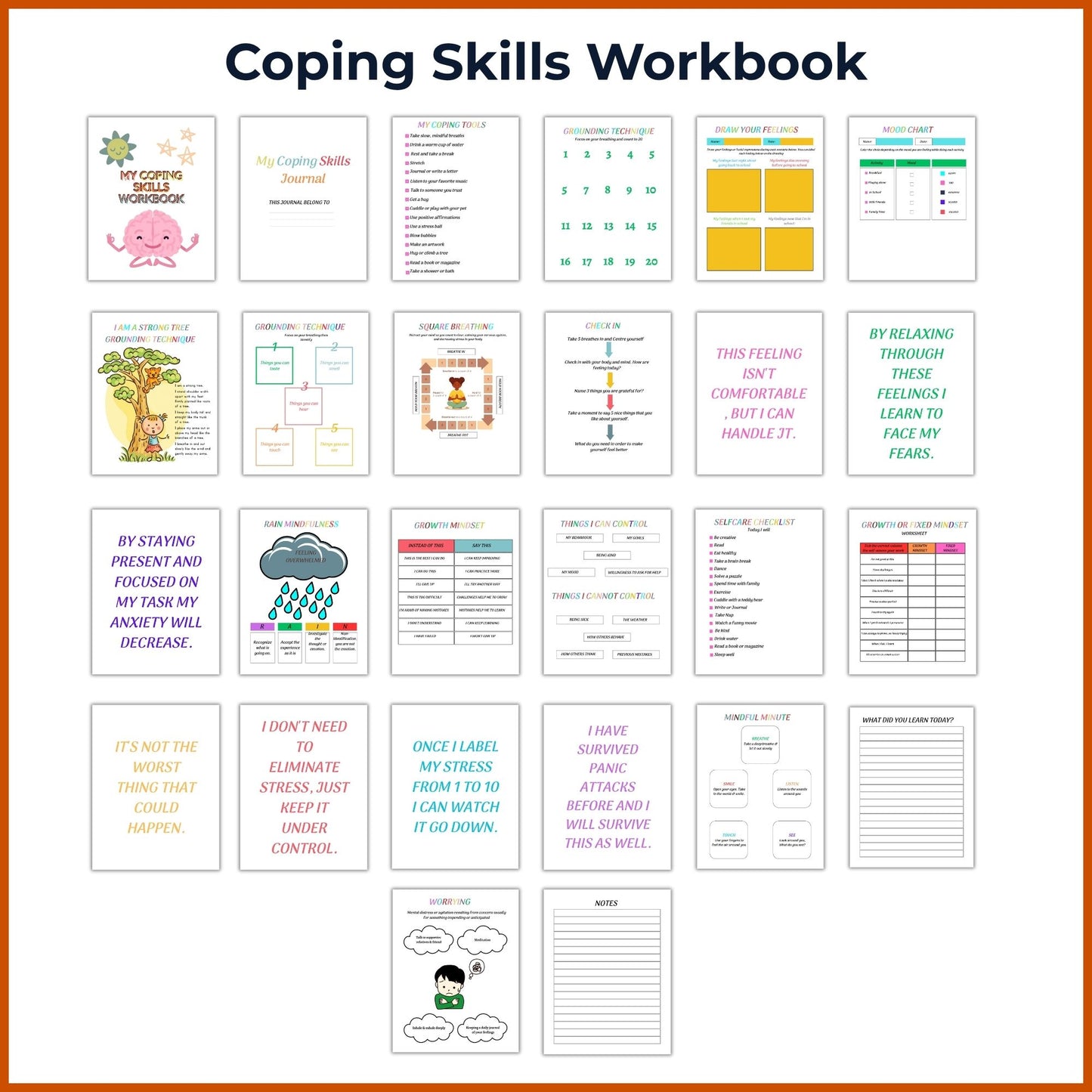 Emotional Regulation Toolkit for Kids | Coping Skills and Calm Down Board