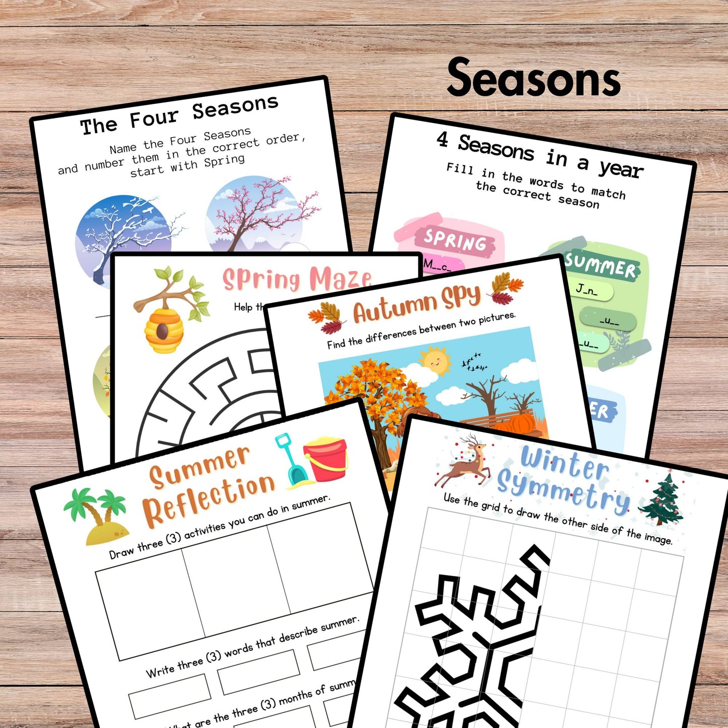 Weather and Seasons Unit Study Homeschool Learning Materials Educational Activities for Kids Temperature Weather Flashcard Season Activities