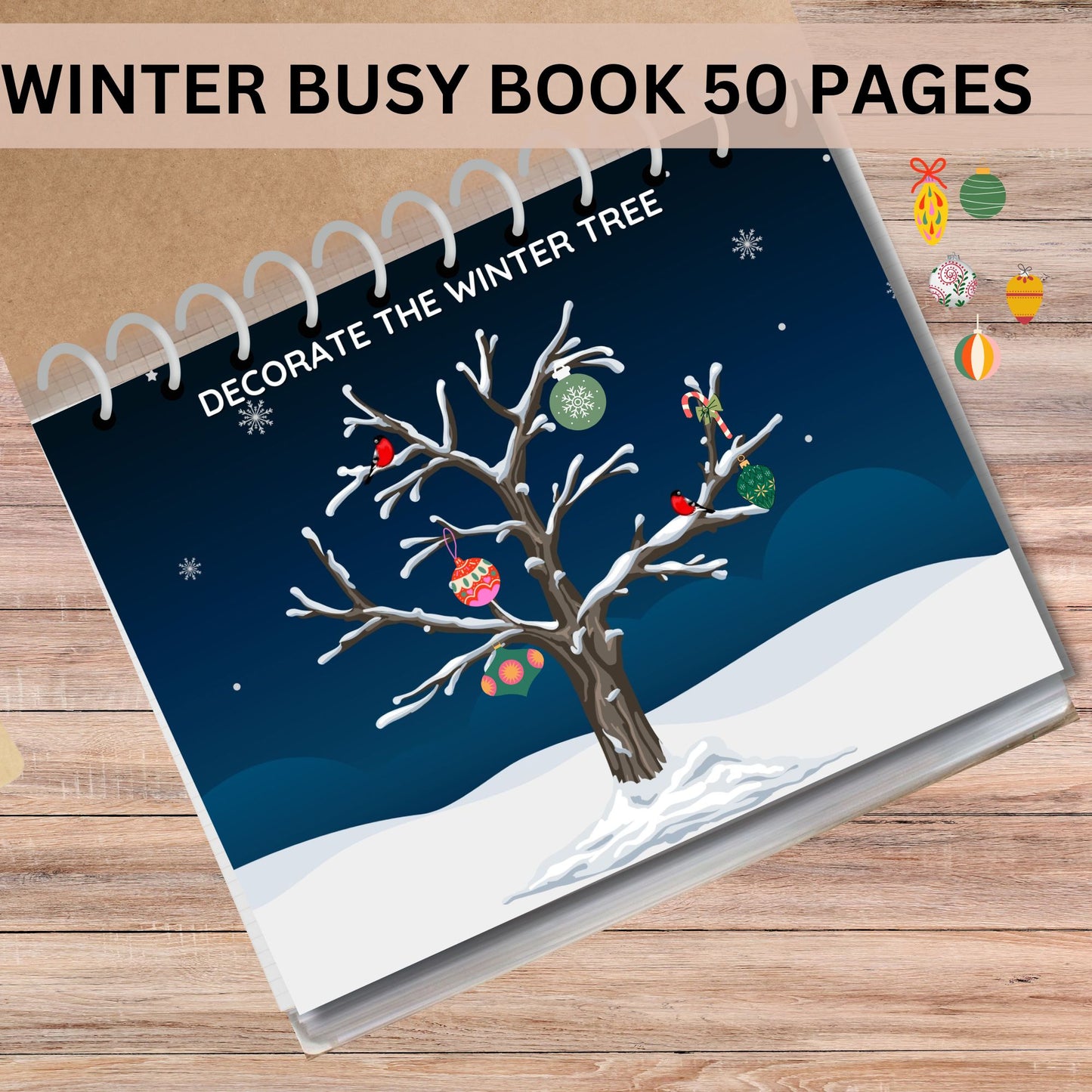 Winter Printable Busy Book Preschool Learning Binder Preschool & Toddler Learning Activities Homeschool Kindergarten Activity Book