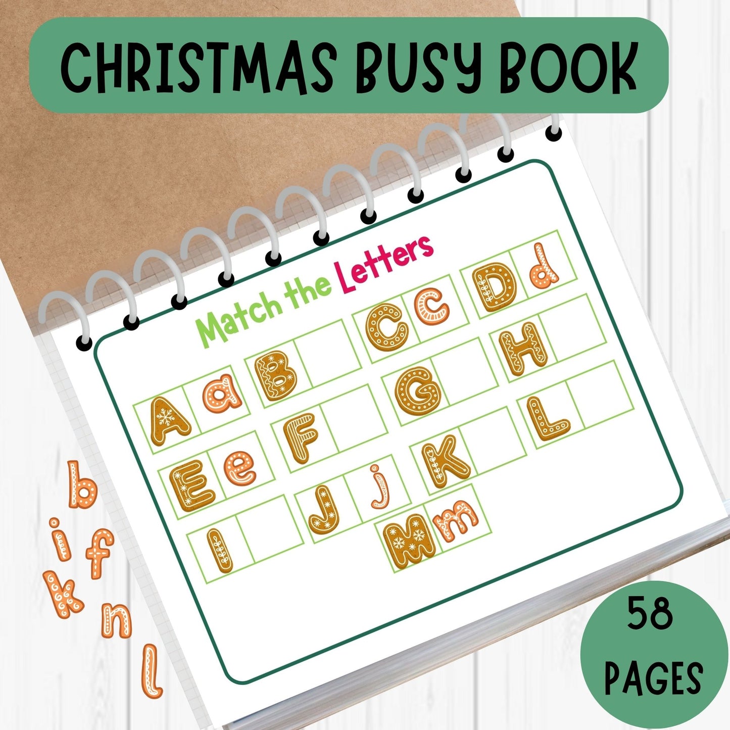 Christmas Busy Book for Toddlers Preschool & Kindergarten | Holiday Learning Folder | Printable Christmas Activities for Kids