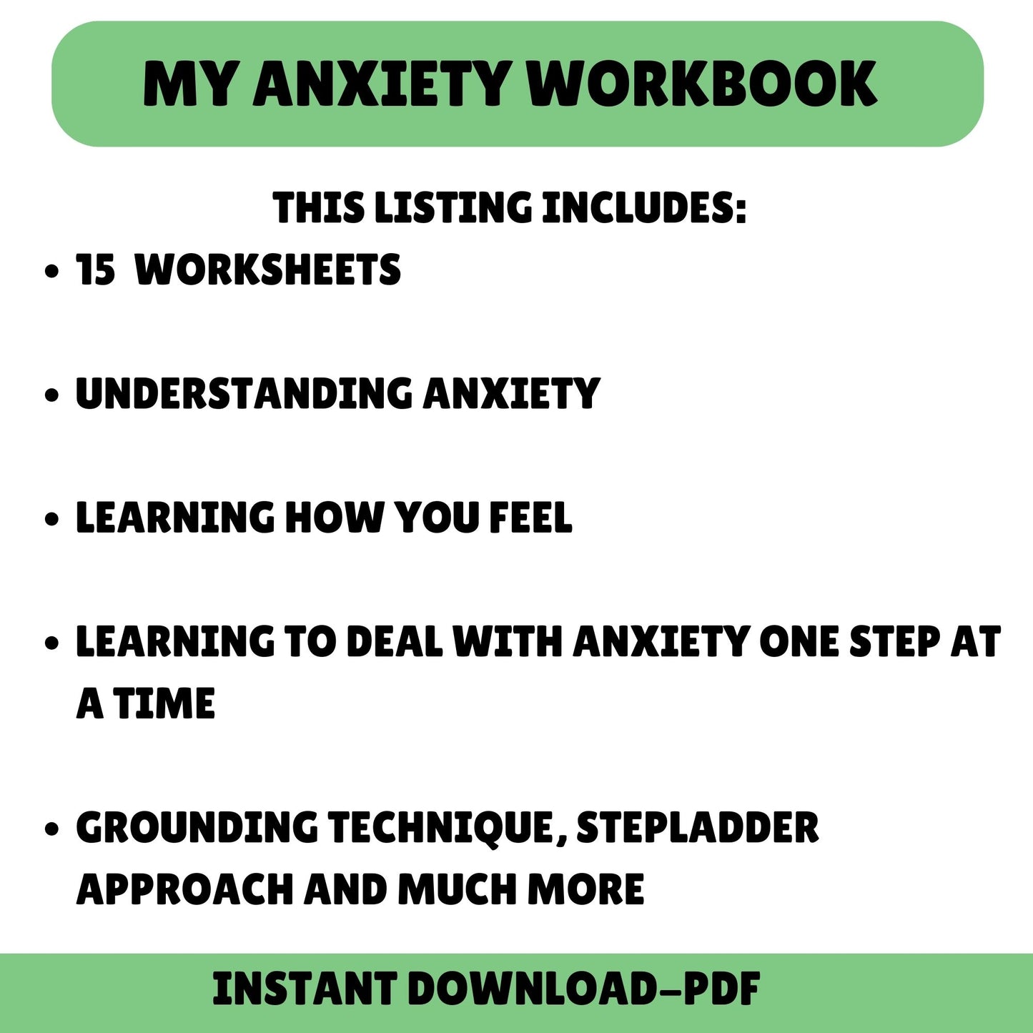 Anxiety Workbook for Kids Therapy Tools Therapy Worksheets Kids Anxiety Journal Therapy Office Decor Social Psychology DBT CBT