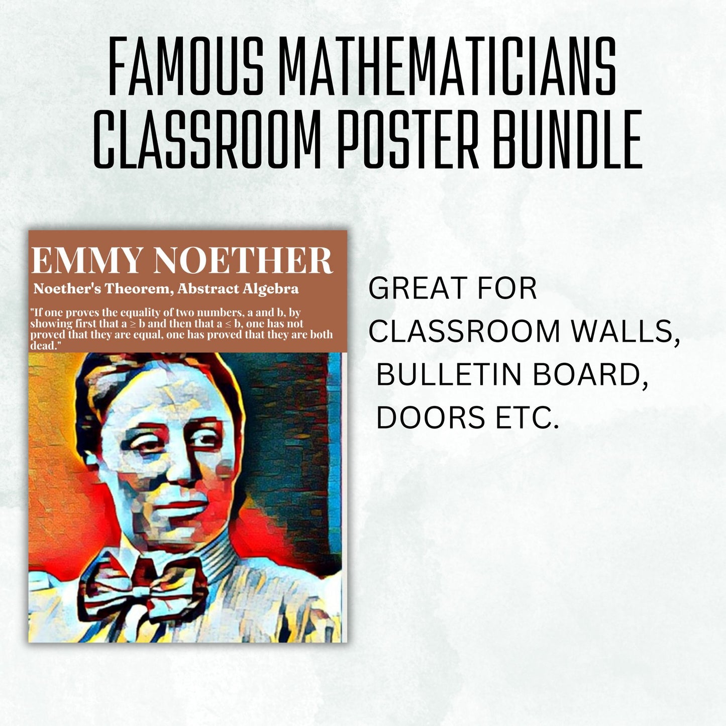 Famous Mathematicians Posters Set  of 15 Inspiring Classroom Decor Math Bulletin Board Mathematics Posters Mathematicians Quotes Bundle Geometry Physics Calculus Posters Maths Teacher Wall Art Newton Euclid