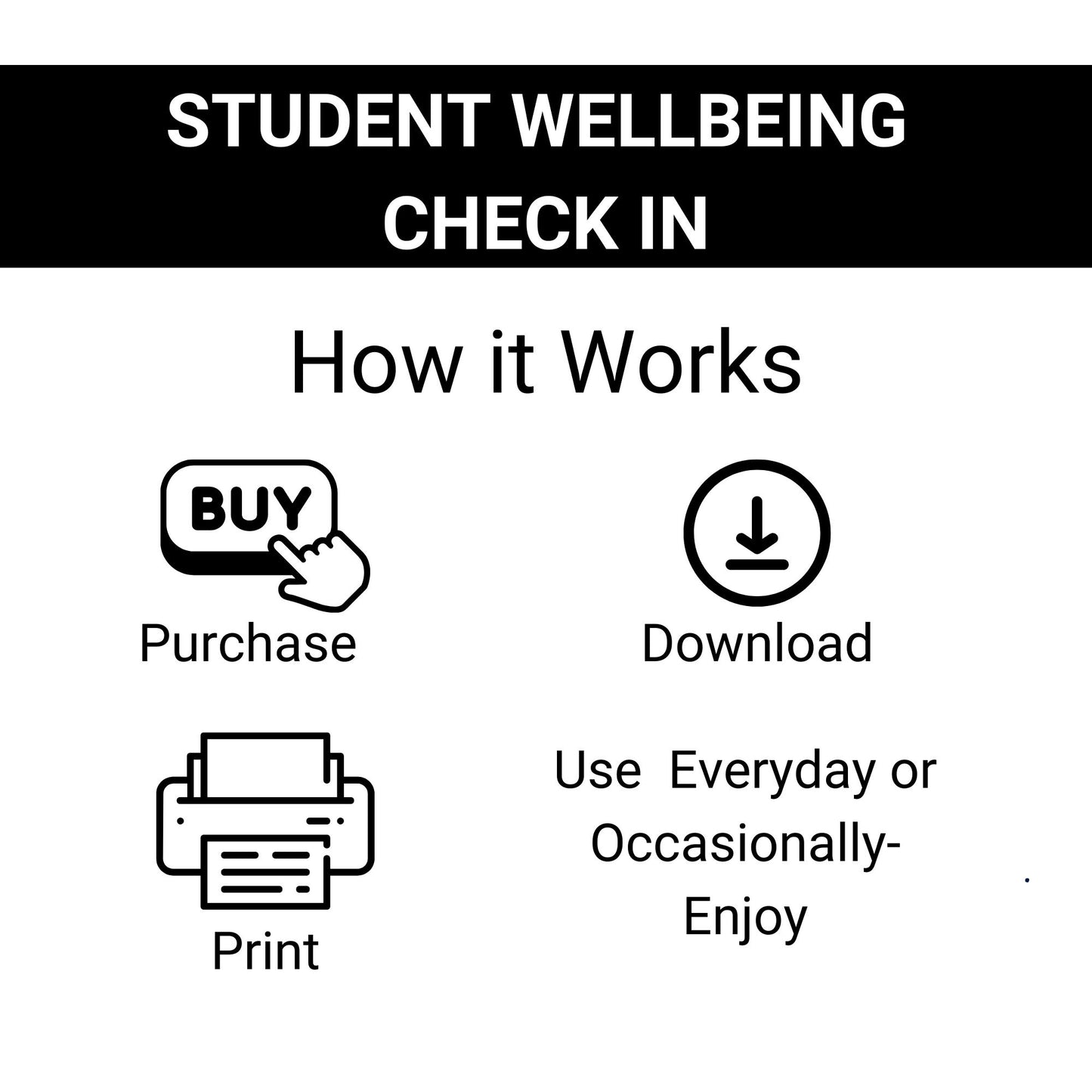 Student Wellness Check-In Sheet | Daily Wellbeing & Emotions Tracker | Teacher Resource for Elementary Students