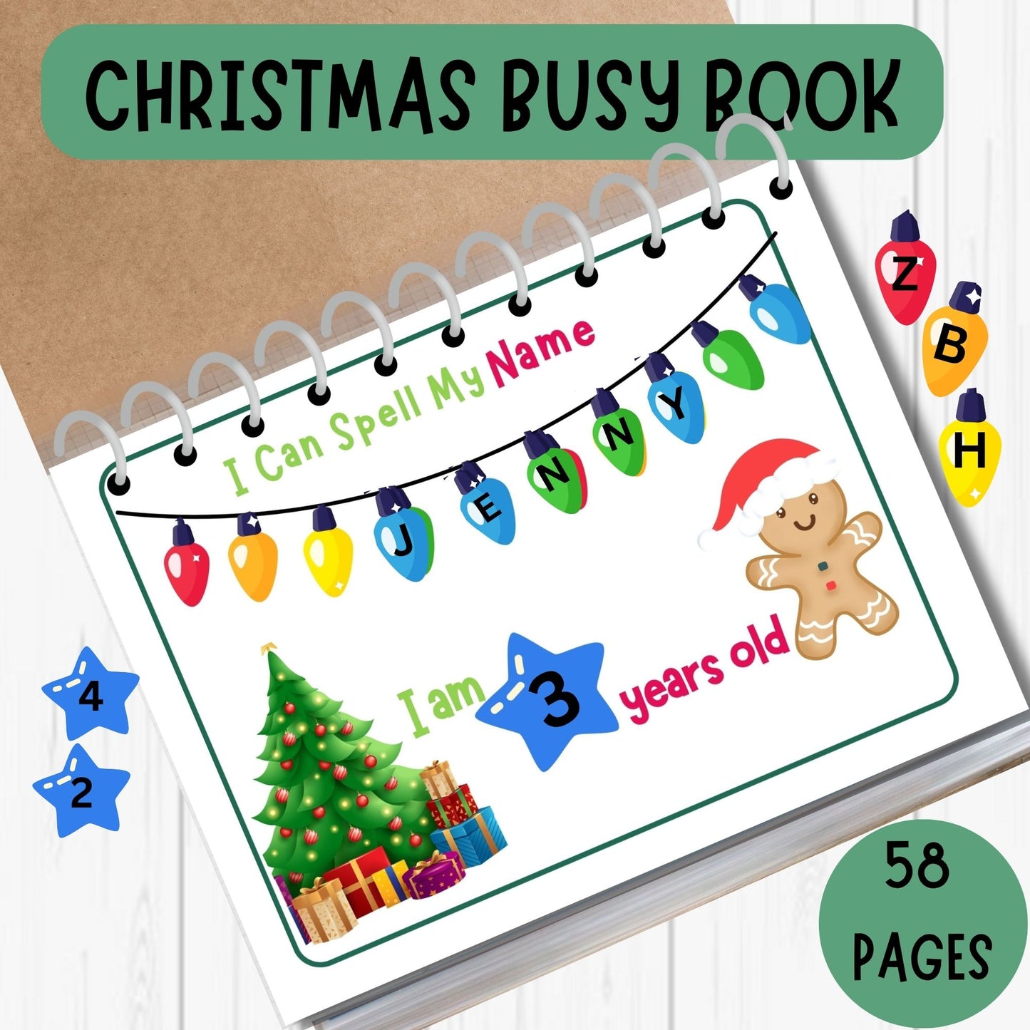 Christmas Busy Book for Toddlers Preschool & Kindergarten | Holiday Learning Folder | Printable Christmas Activities for Kids