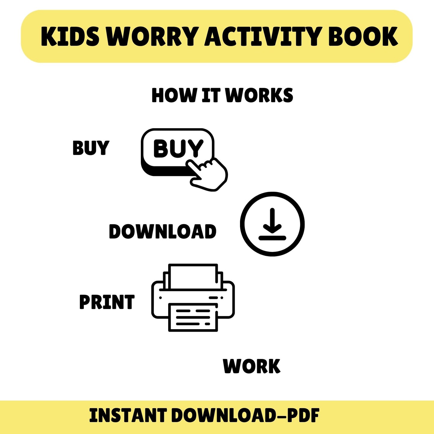 Worry anxiety workbook for kids CBT worksheets therapy office decor school counselling resources counseling games coping skills for kids