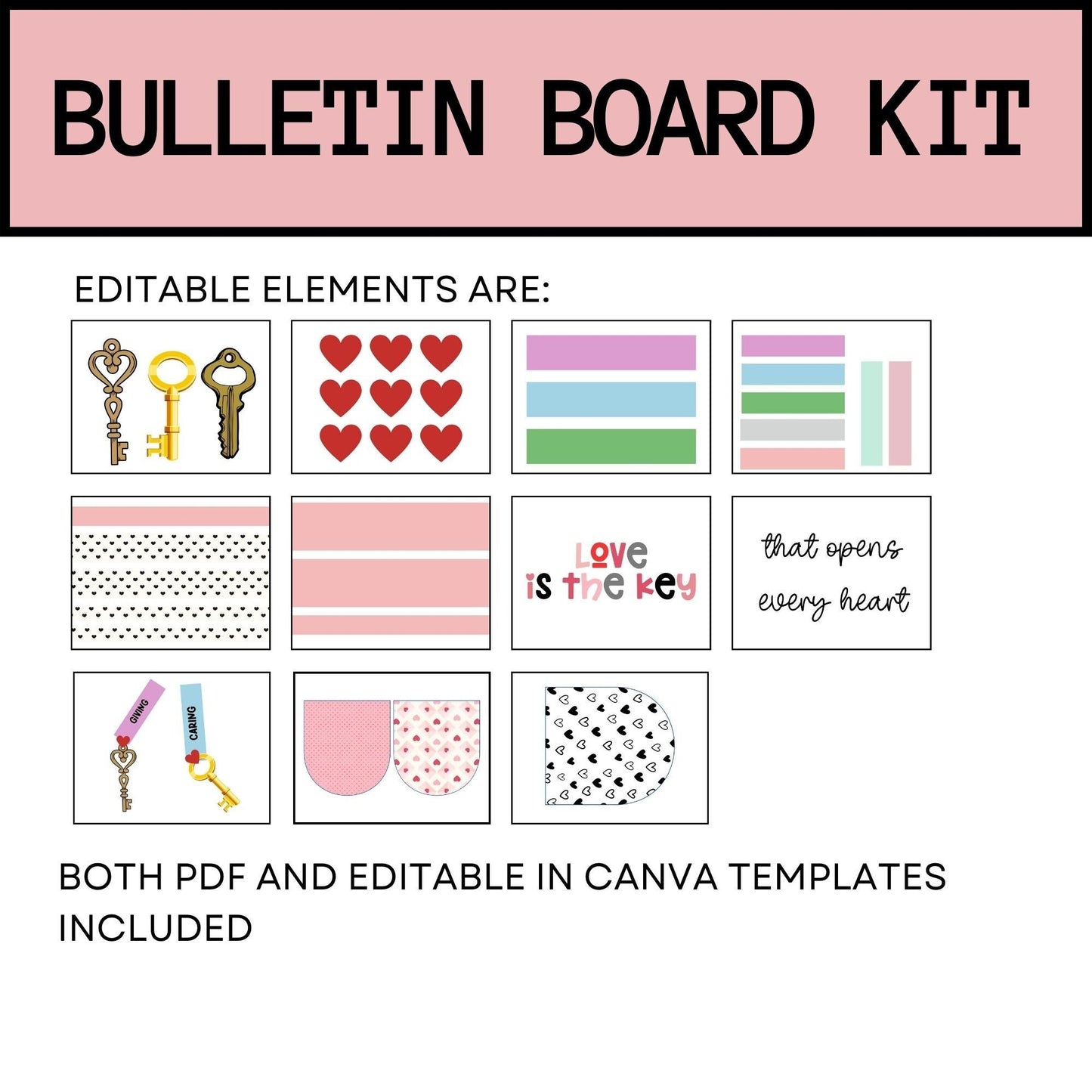 Valentines Bulletin Board Pastel Bulletin Board Editable Affirmation Bulletin Board Kit February Bulletin Board Kindness Bulletin Board With Student Activity