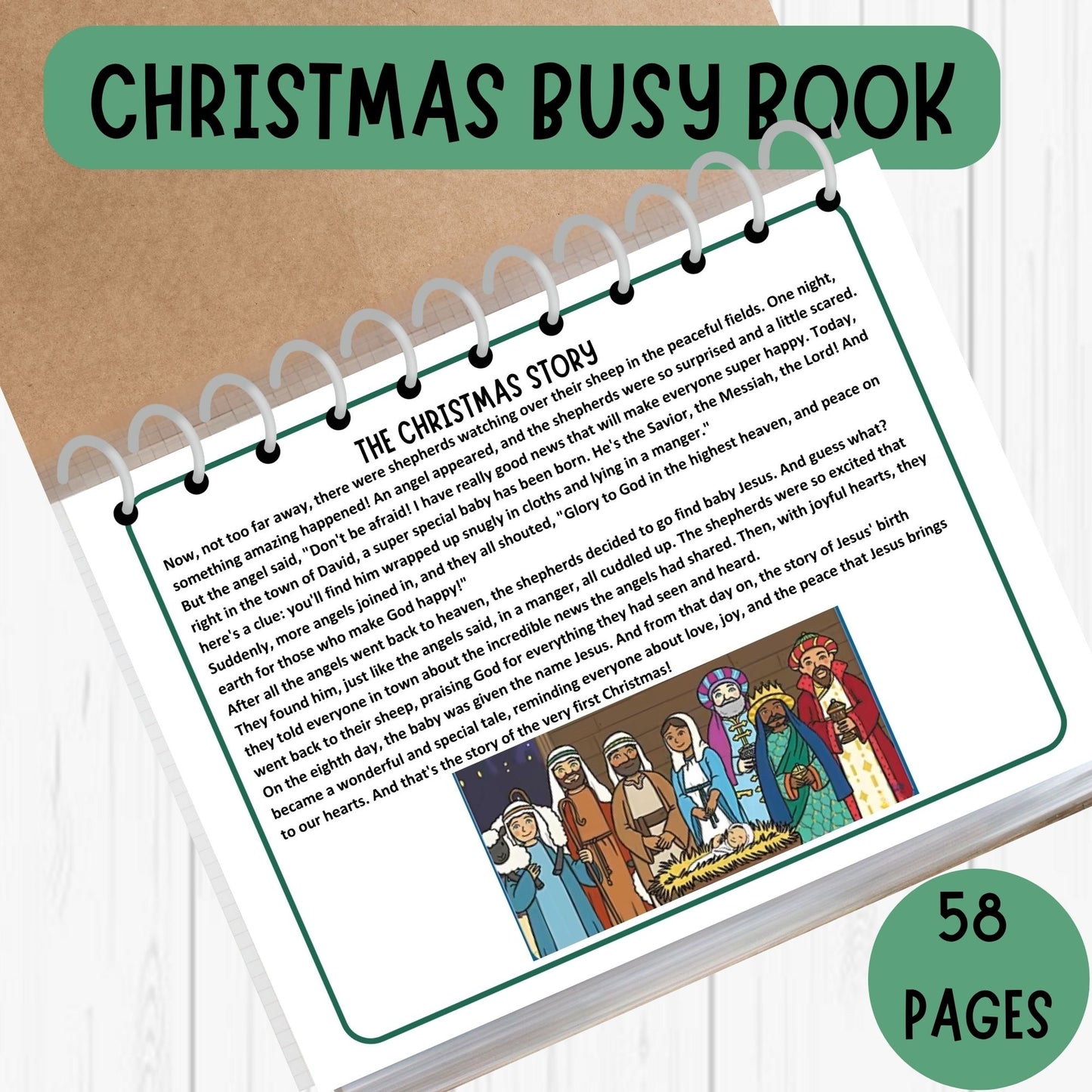Christmas Busy Book for Toddlers Preschool & Kindergarten | Holiday Learning Folder | Printable Christmas Activities for Kids