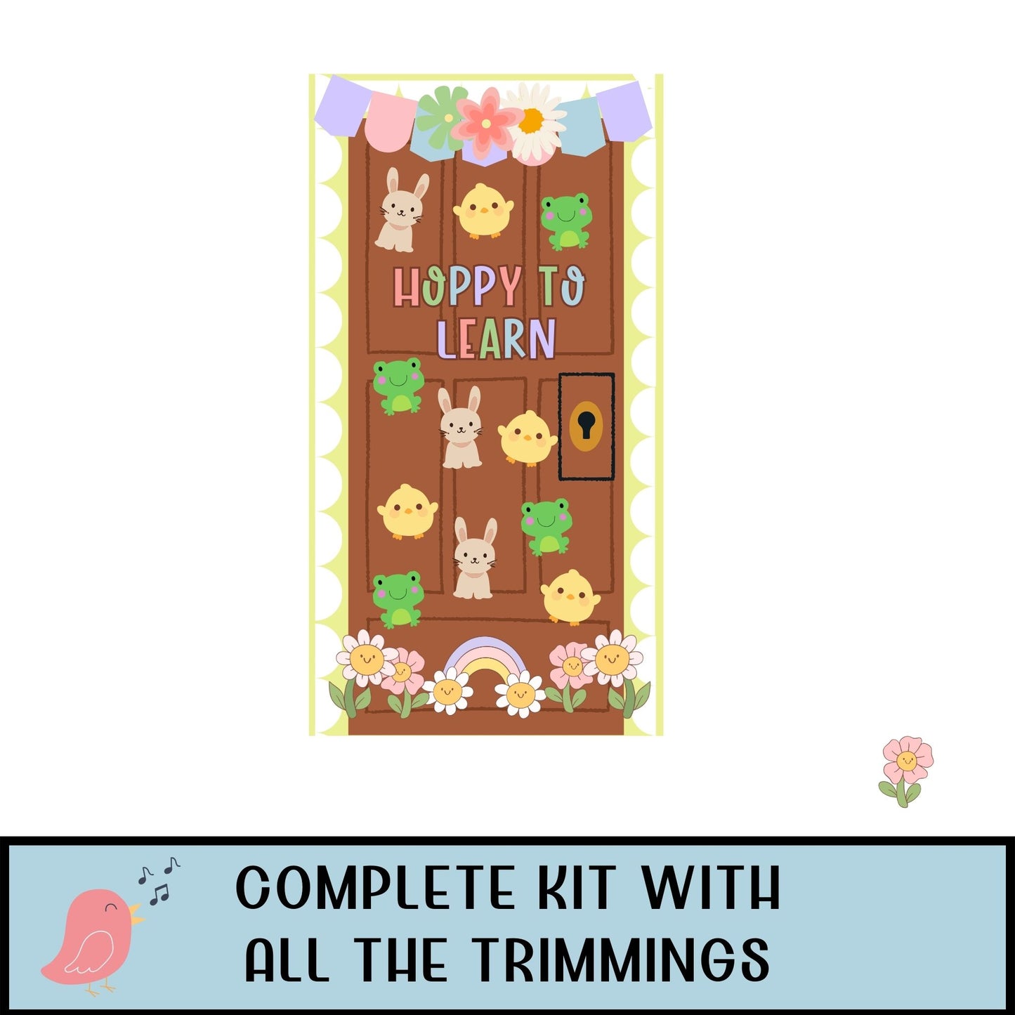 Spring Bulletin Board Kit | Easter & St. Patrick’s Day Classroom Decor | March & April Bulletin Board Display