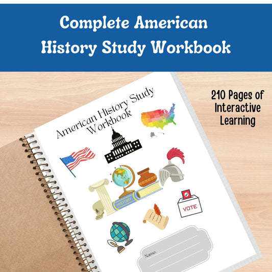 Mega Bundle American History Busy Book Homeschooling Preschool Learning Binder Interactive Study Workbook History Unit Study Homeschool Kids